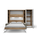 Maxima House Vertical Queen Size Murphy Bed Invento with Sofa, Two Cabinets and Wardrobe - Bed & Sofa Hub