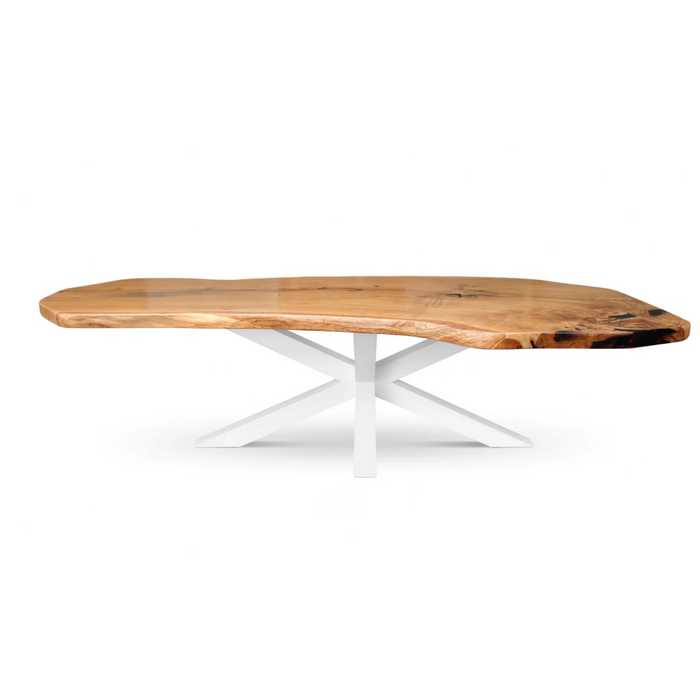 Maxima House Solid OAK Wood Live edge Dining Table