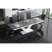 Maxima House Dining Set Toria 7 Pcs. Modern Glossy Dining Table with 2 Self-Storing Leaves Plus 6 Black Chairs - Bed & Sofa Hub