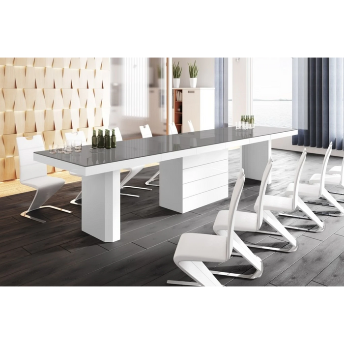 Maxima House Dining/ Conference Room Table Kolos with 4 Extension, for Up to 20 People