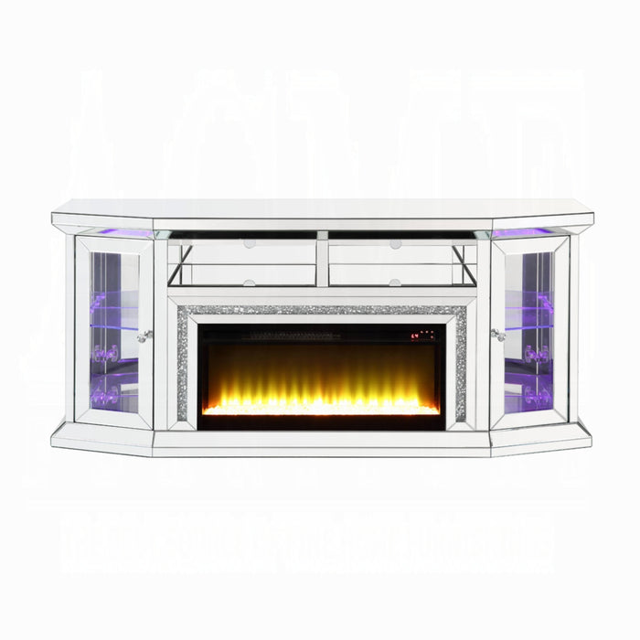 ACME Noralie Tv Stand W/Fireplace & Led