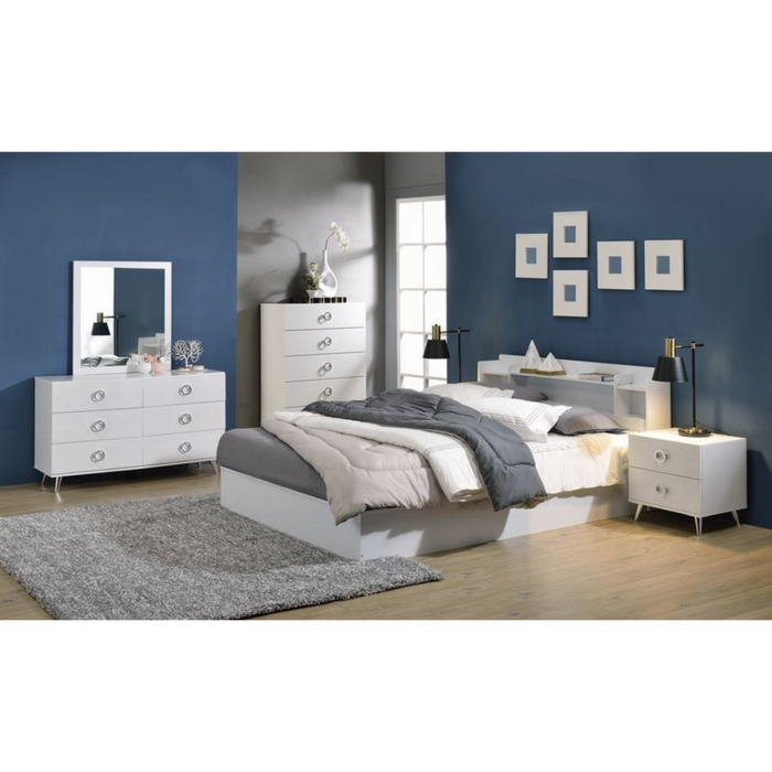 ACME Perse Queen Bed W/Storage