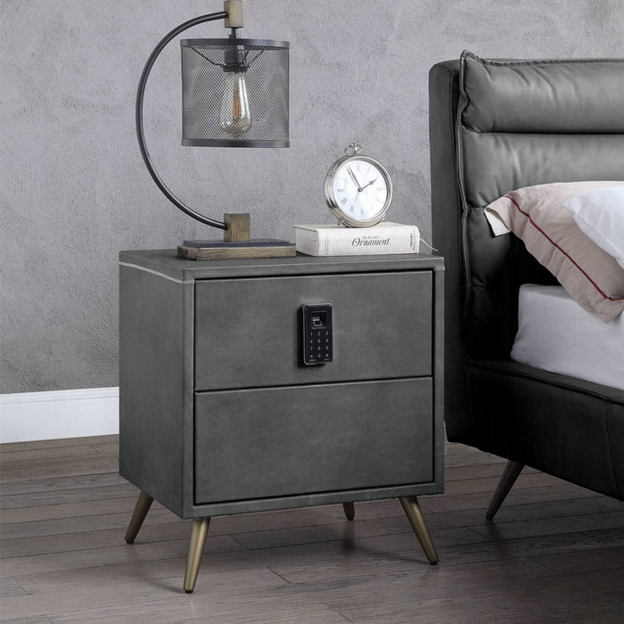 ACME Doris Nightstand W/USB & Electric Lock