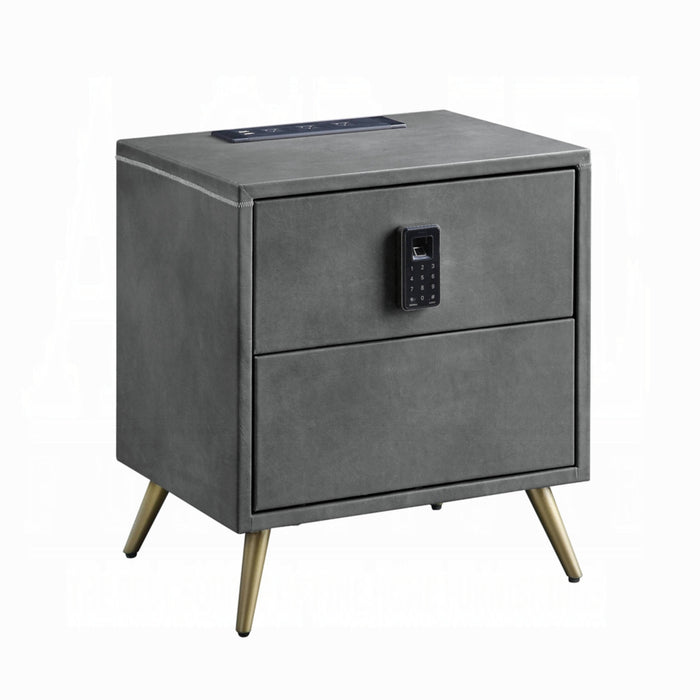 ACME Doris Nightstand W/USB & Electric Lock