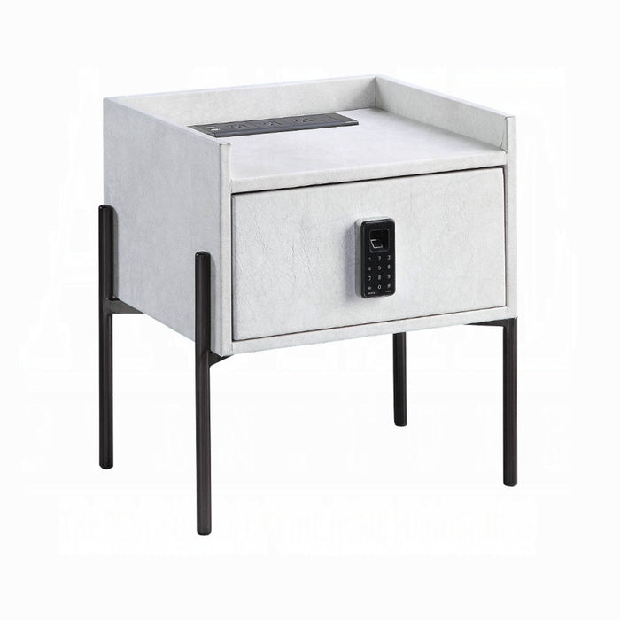 ACME Metis Nightstand W/USB & Electric Lock