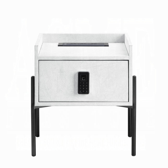 ACME Metis Nightstand W/USB & Electric Lock