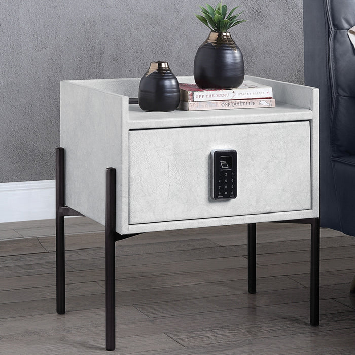 ACME Metis Nightstand W/USB & Electric Lock