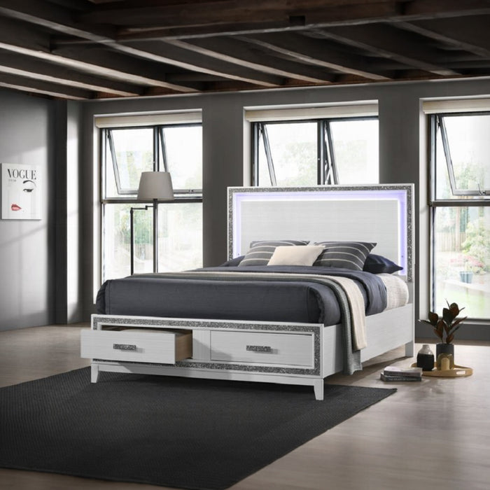 ACME Haiden Queen Bed W/Led & Storage