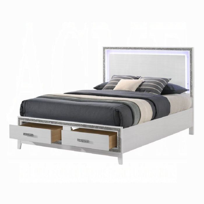 ACME Haiden Queen Bed W/Led & Storage