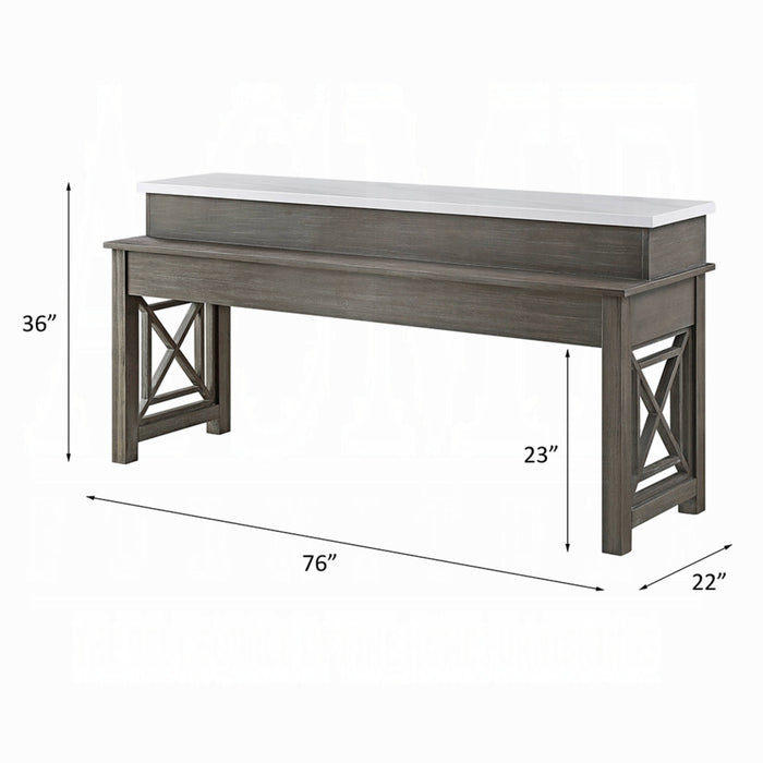 ACME Wandella 4PC Pack Counter Height Table Set W/USB