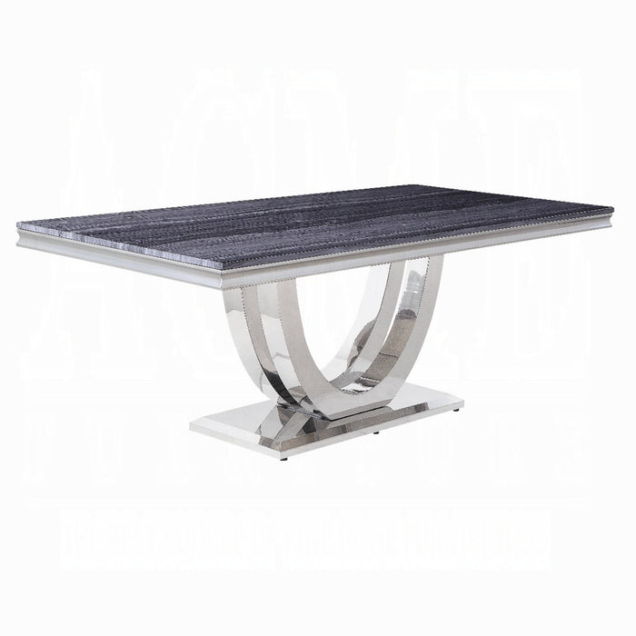 ACME Cambrie Dining Table W/Engineering Stone Top