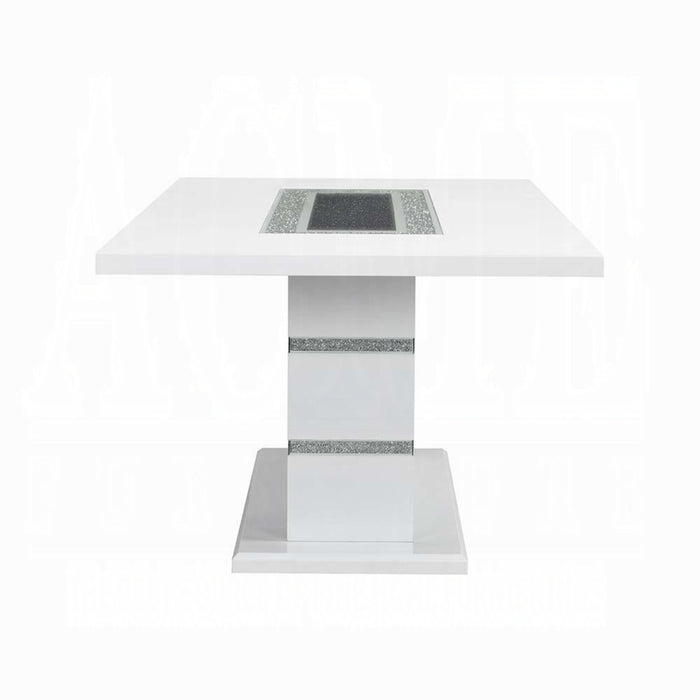 ACME Elizaveta Dining Table W/Pedestal Base