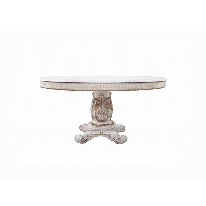 ACME Vendome Round Dining Table W/Pedestal Base