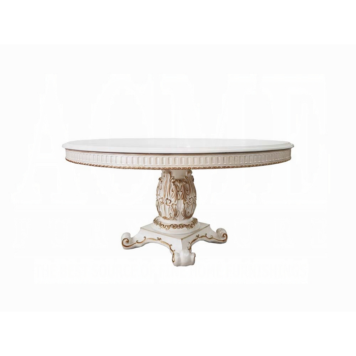 ACME Vendome Round Dining Table W/Pedestal Base