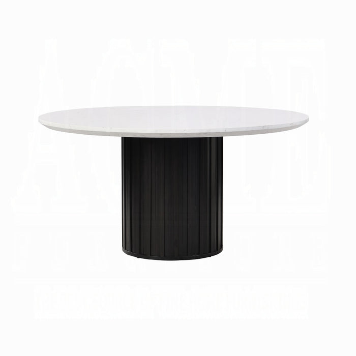 ACME Jaramillo Round Dining Table W/Engineered Marble Top