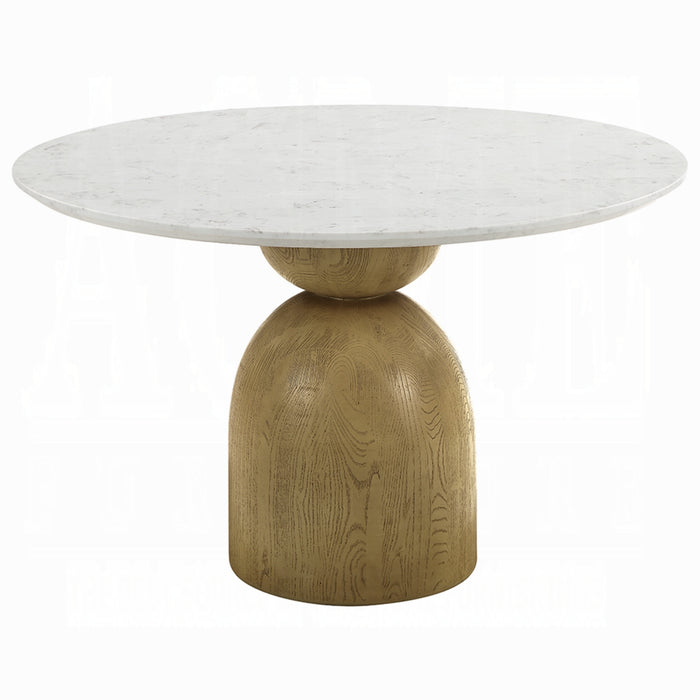 ACME Kala Round Dining Table w/Marble Top