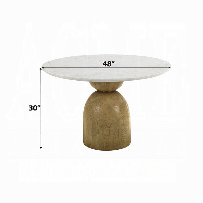 ACME Kala Round Dining Table w/Marble Top