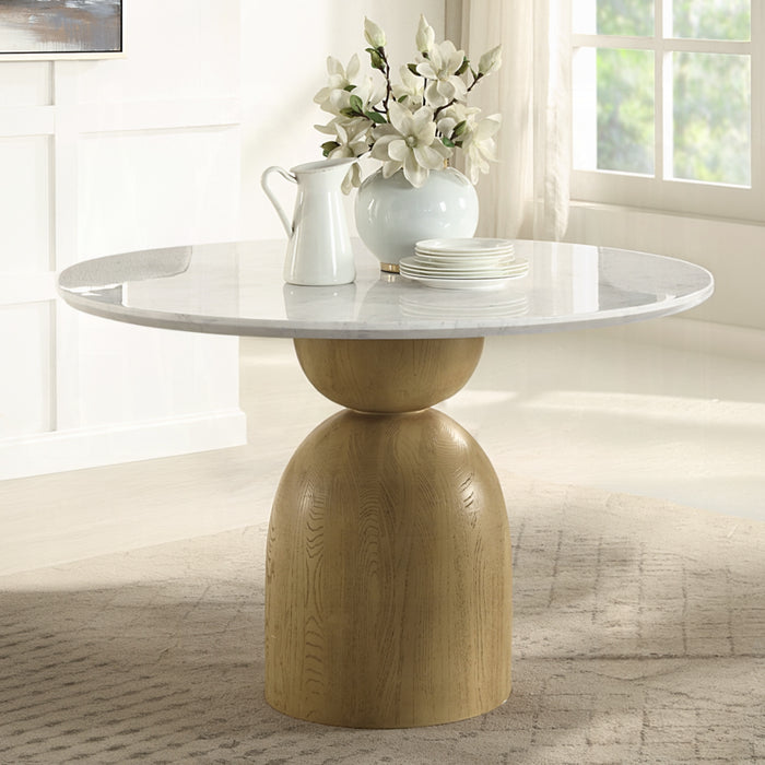 ACME Kala Round Dining Table w/Marble Top