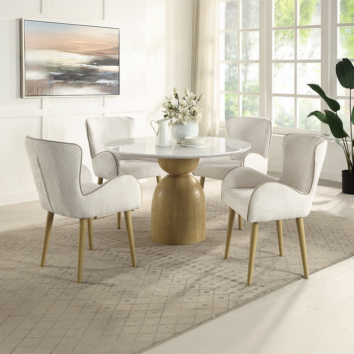 ACME Kala Round Dining Table w/Marble Top