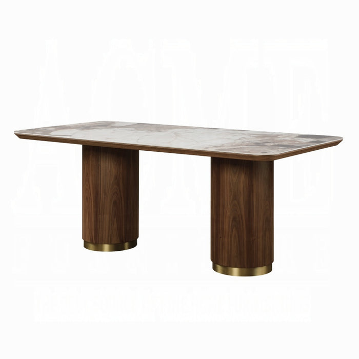ACME Willene Dining Table W/Ceramic Top