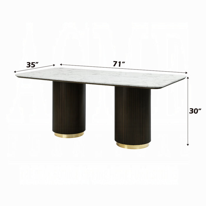 ACME Clayten Dining Table w/Marble Top