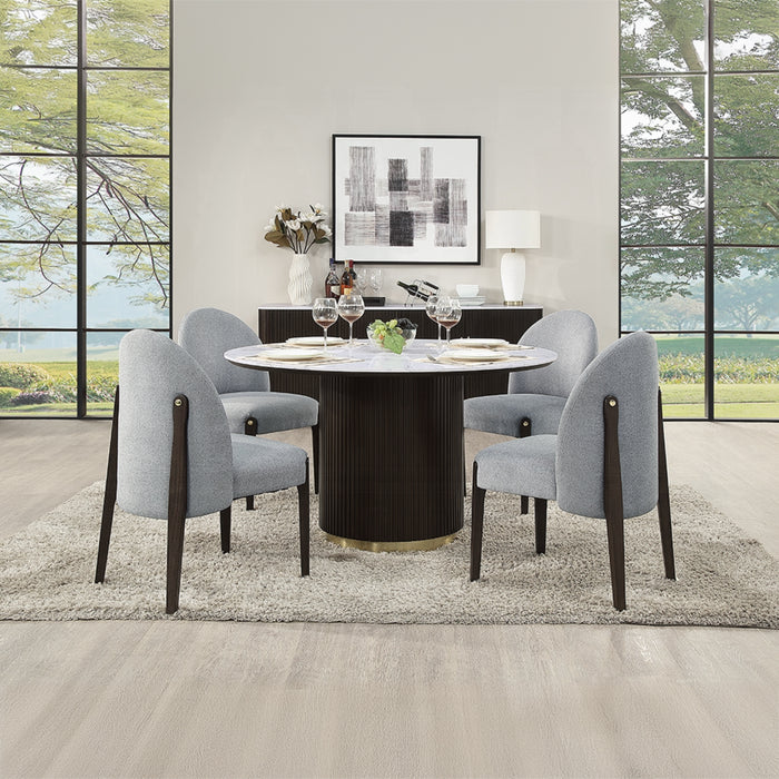 ACME Clayten Round Dining Table w/Marble