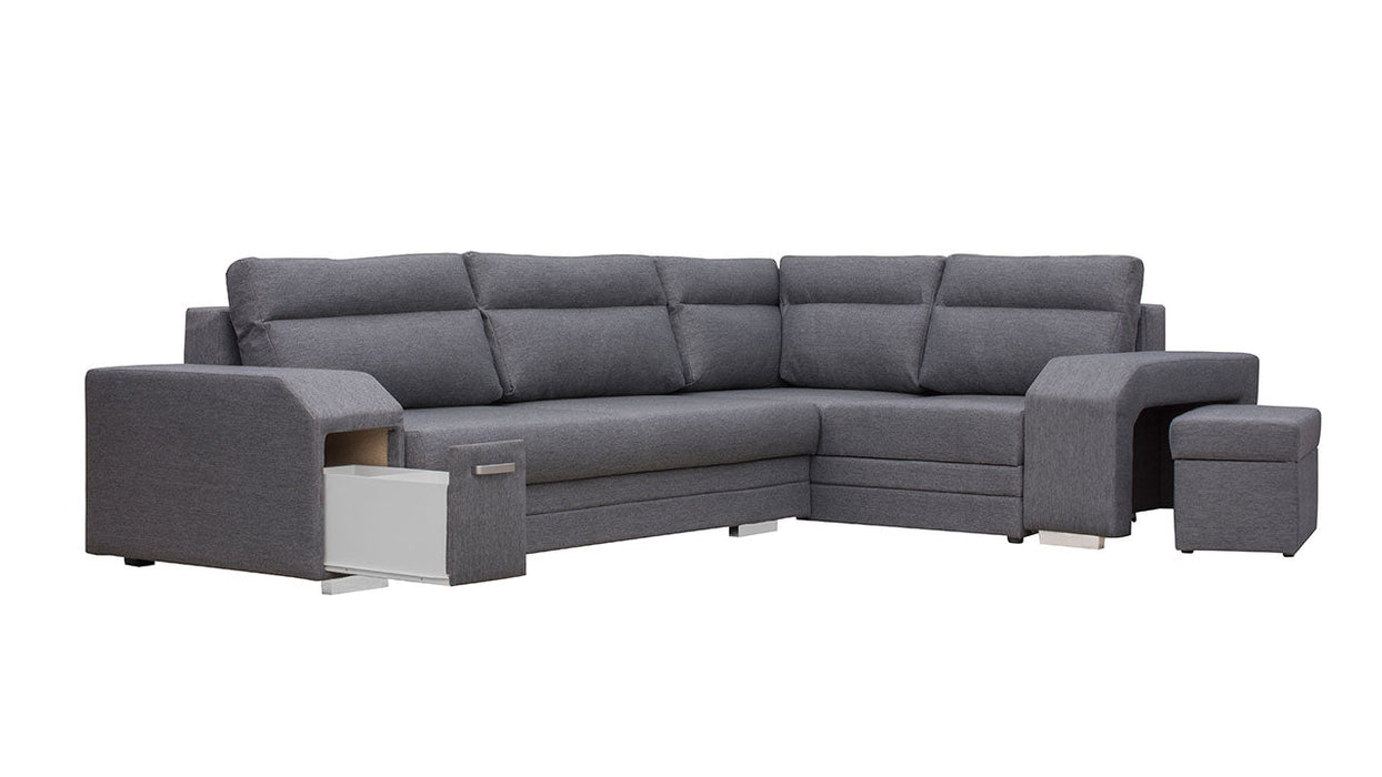 Maxima House Sectional FULL XL Sleeper Sofa MAGNUS S with storage MIR042