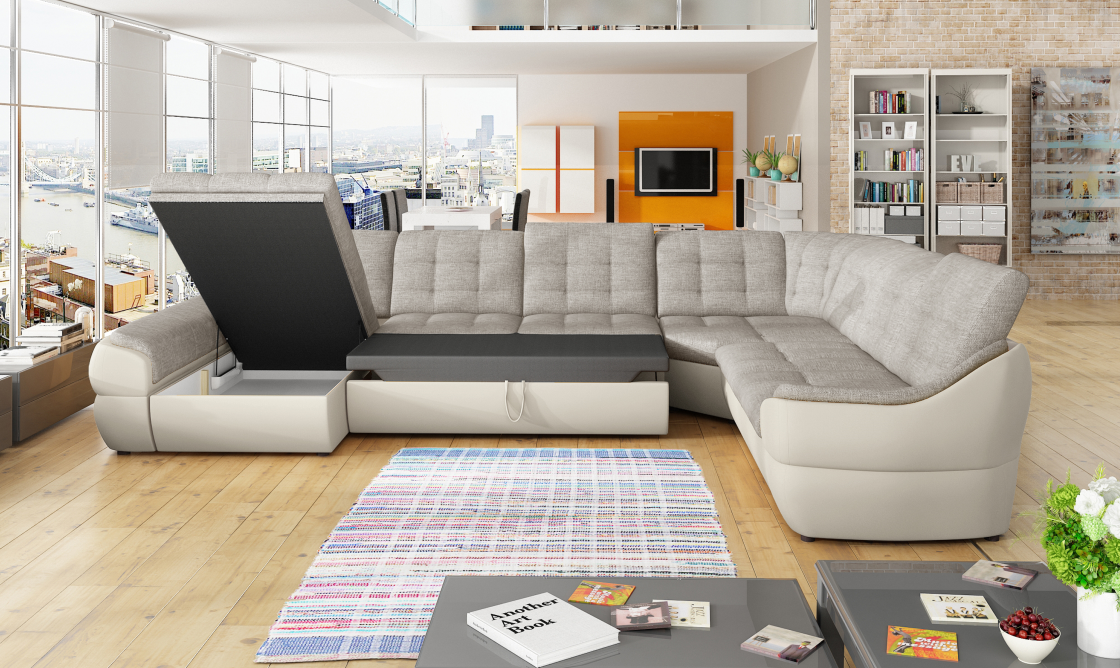 Maxima Infinity Maxima House Sleeper Sectional Sofa Infinity XL, Left, U-Shape, FULL X ...