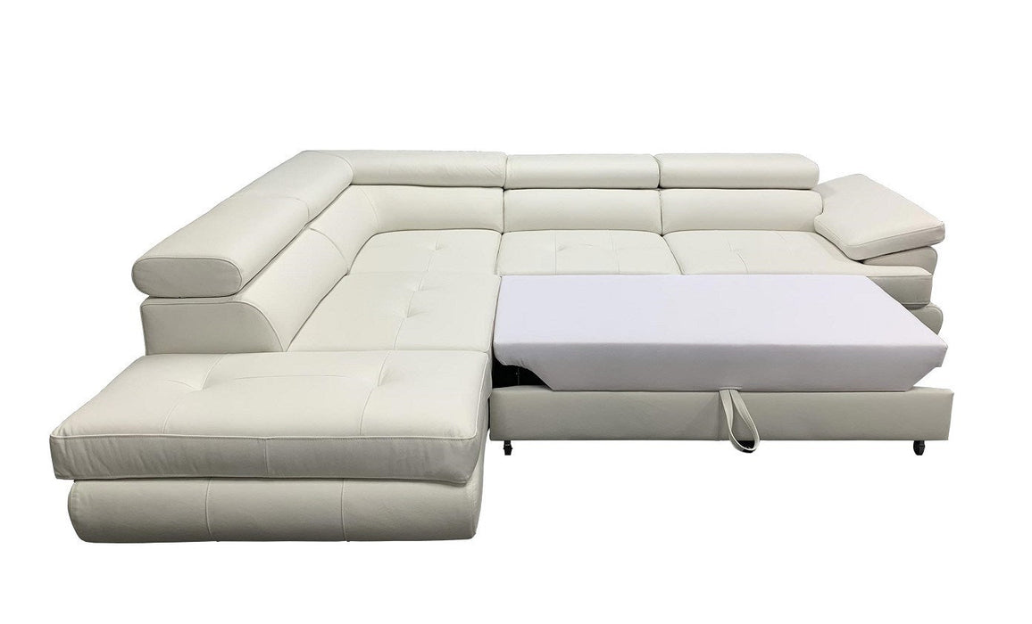 Maxima House LUTON Leather Sectional Sleeper Sofa BEN030