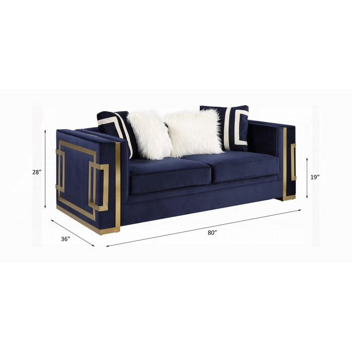 ACME Virrux Loveseat W/4 Pillows