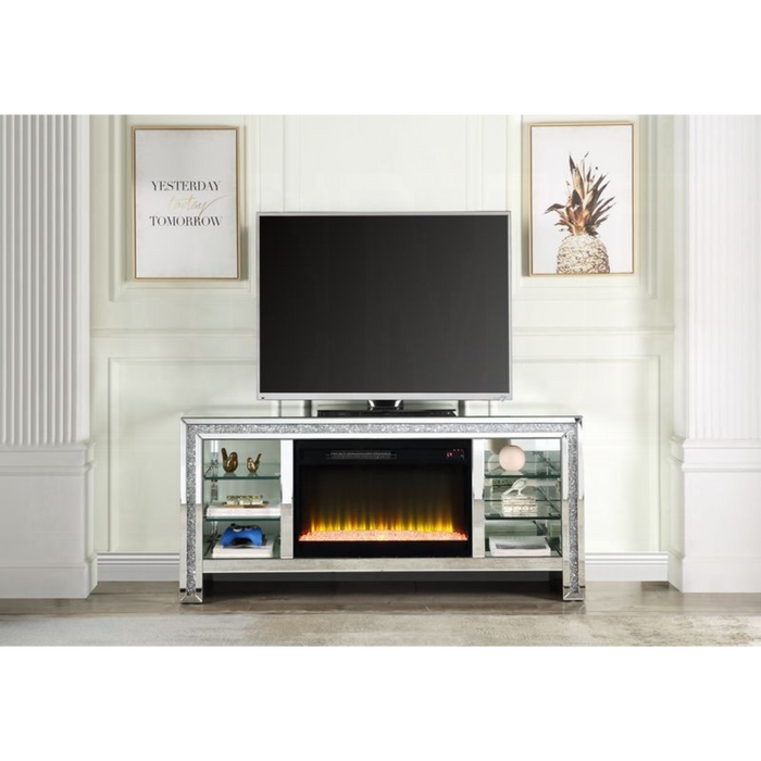 ACME Noralie Tv Stand W/Fireplace & Led