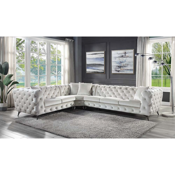 ACME Atronia Sectional Sofa W/4 Pillows