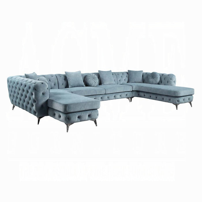 ACME Zerah Sectional Sofa W/7 Pillows