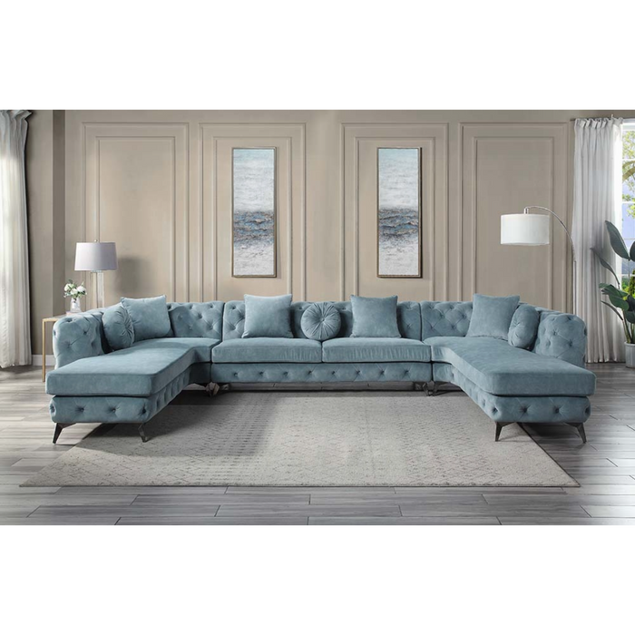 ACME Zerah Sectional Sofa W/7 Pillows