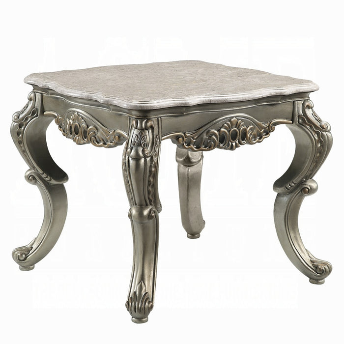 ACME Miliani End Table W/Marble Top