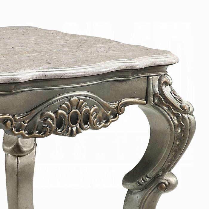 ACME Miliani End Table W/Marble Top