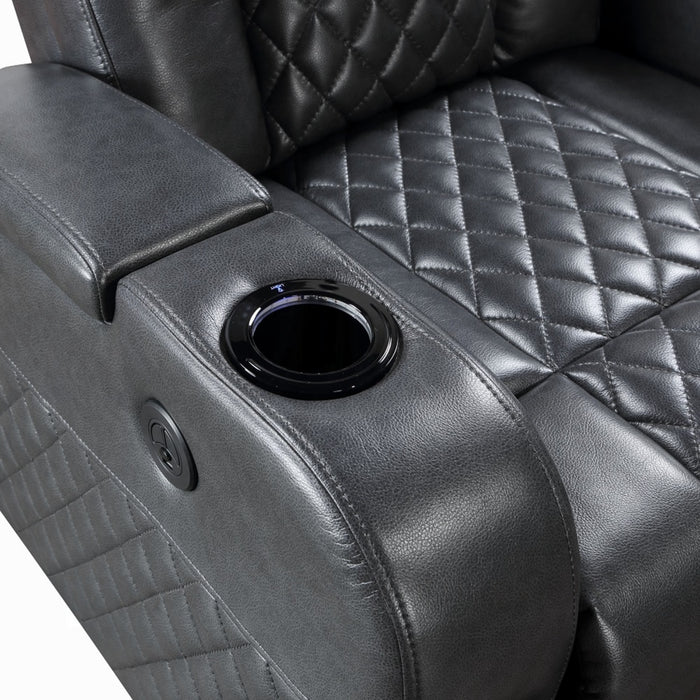 ACME Alair Power Motion Recliner W/Bluetooth, Wireless Charger & Cupholder