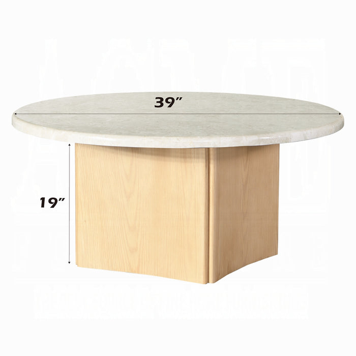 ACME Qwin Coffee Table W/Marble Top