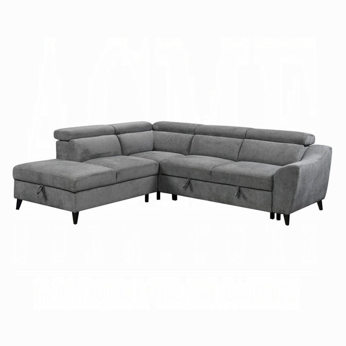 ACME Wrenley Sectional Sofa W/Sleeper & Storage