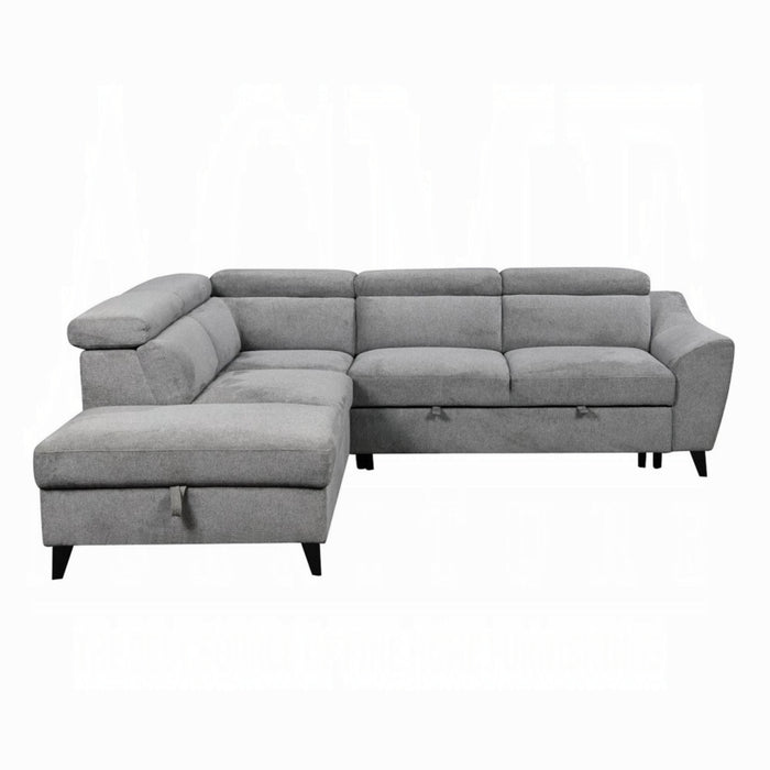 ACME Wrenley Sectional Sofa W/Sleeper & Storage