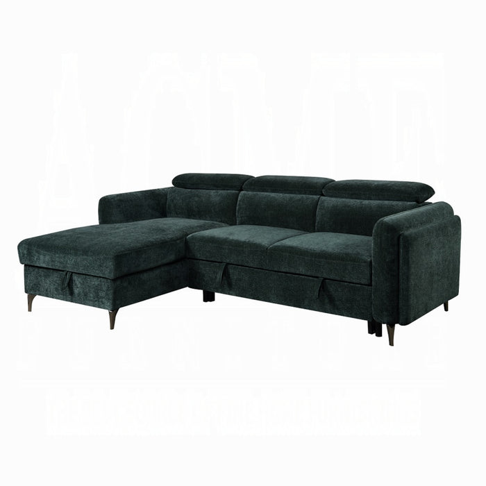 ACME Zadok Sectional Sofa W/Sleeper & Storage