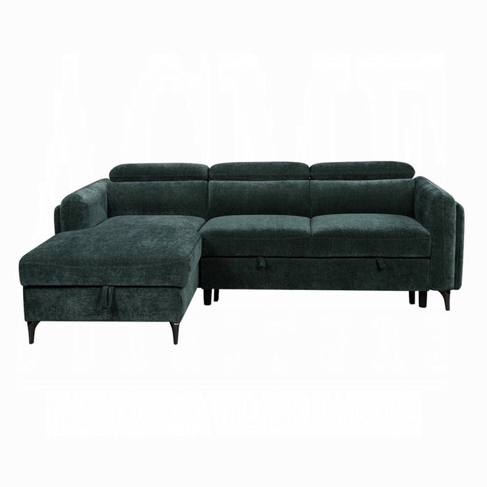 ACME Zadok Sectional Sofa W/Sleeper & Storage