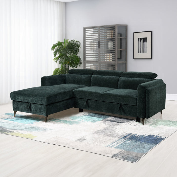 ACME Zadok Sectional Sofa W/Sleeper & Storage