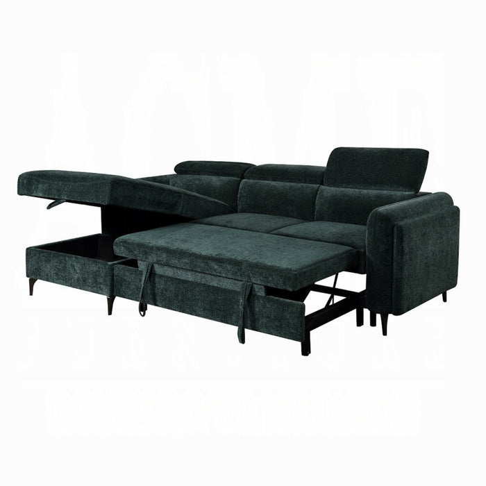 ACME Zadok Sectional Sofa W/Sleeper & Storage