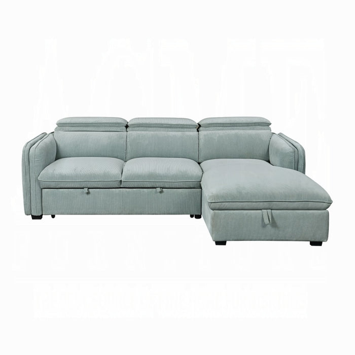 ACME Zavala Sectional Sofa W/Sleeper & Storage