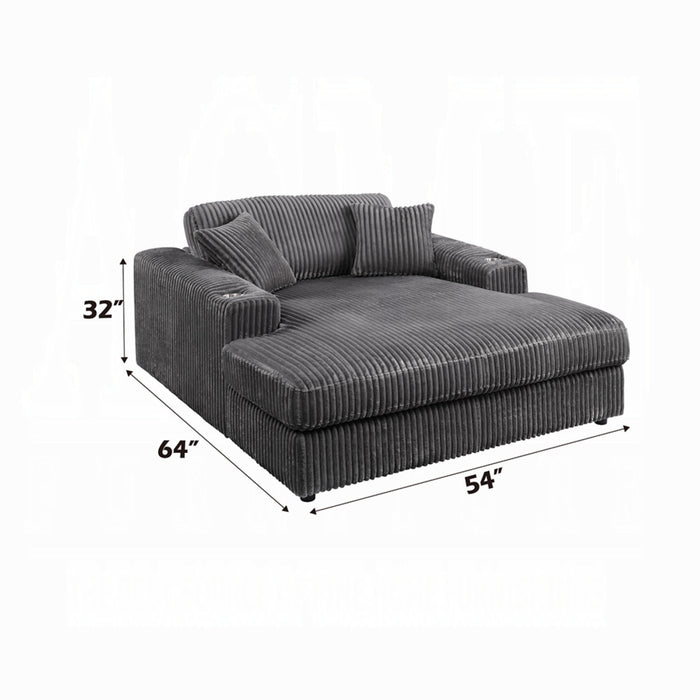 ACME Hilde Chaise w/2 Pillows