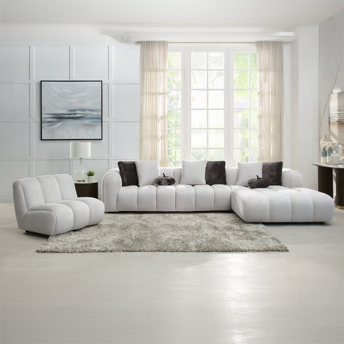 ACME Manilla Sectional Sofa w/8 Pillows