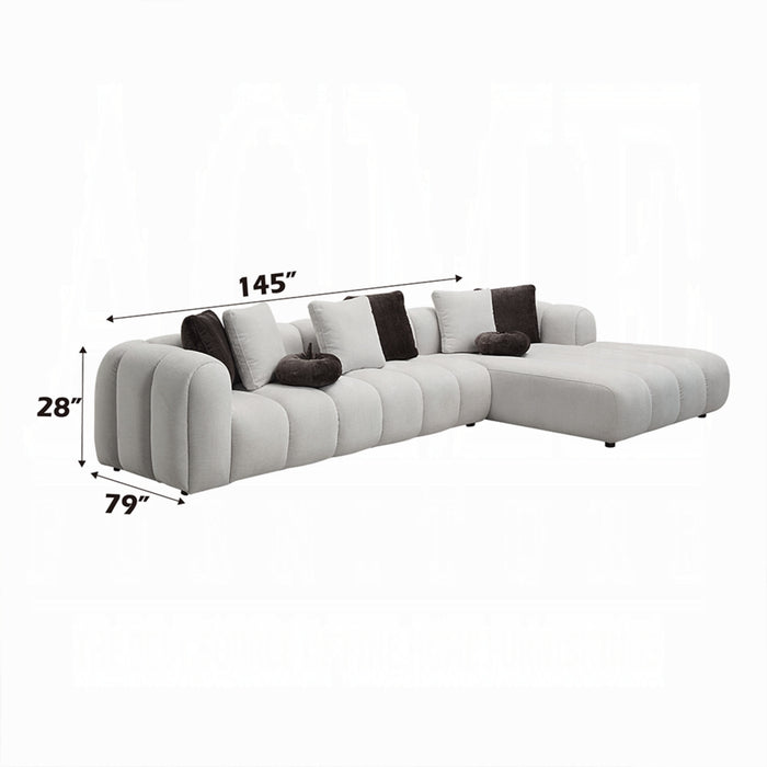 ACME Manilla Sectional Sofa w/8 Pillows