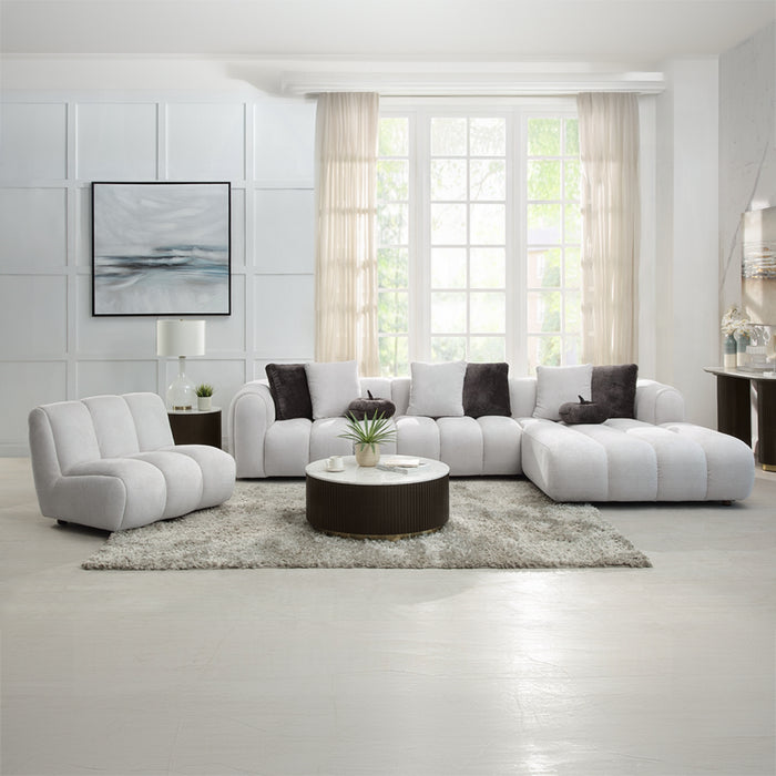 ACME Manilla Sectional Sofa w/8 Pillows