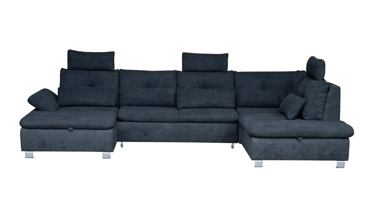 Maxima House Sectional Sleeper Sofa MADEIRA U-Shape with storage BEN057